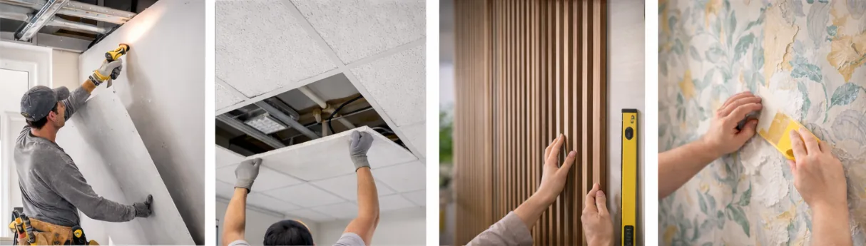 Renovering og istandsættelse af overflader i en bolig